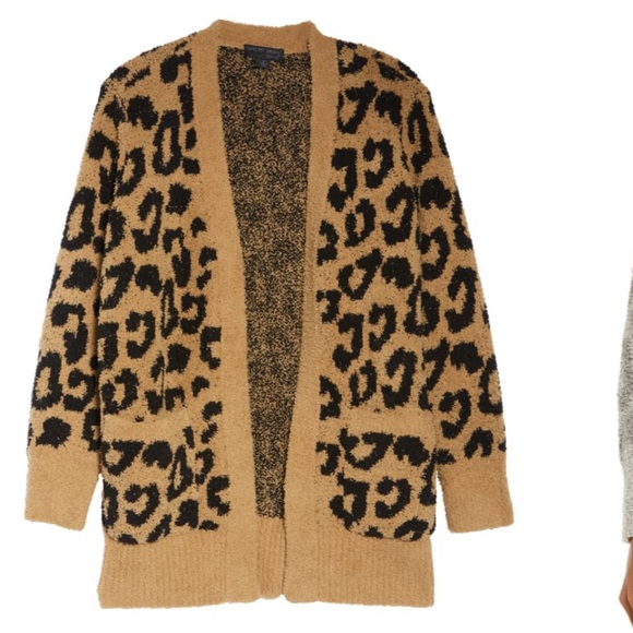 barefoot dreams cheetah cardigan